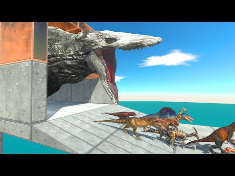 Dinosaur VS Animals: Skullcrawler Tunnel Race - Animal Revolt Battle Simulator