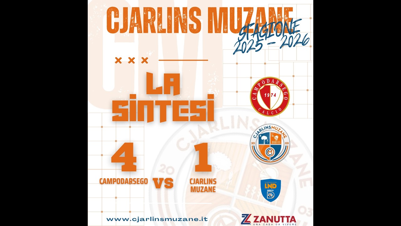 LA SINTESI DI CAMPODARSEGO-CJARLINS MUZANE