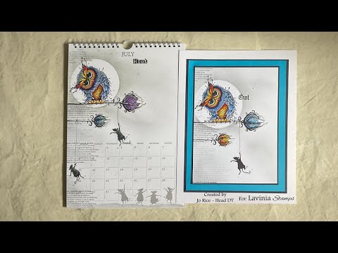 Ginger Having a Hoot in July by Jo rice - A Lavinia Stamps Tutorial