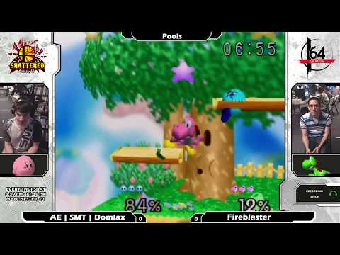 Smash 64:  AE | SMT | Domlax (Kirby) V Fireblaster (Yoshi) - Shattered 116 Tournament SSB64