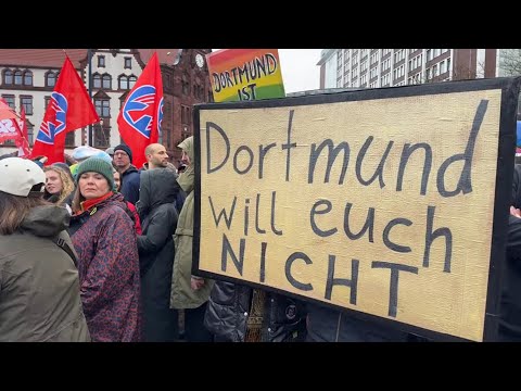 "Menschenkette für die Opfer der Brandmauer!" AfD Neujahrsempfang Dortmund Björn Höcke 22.2.26