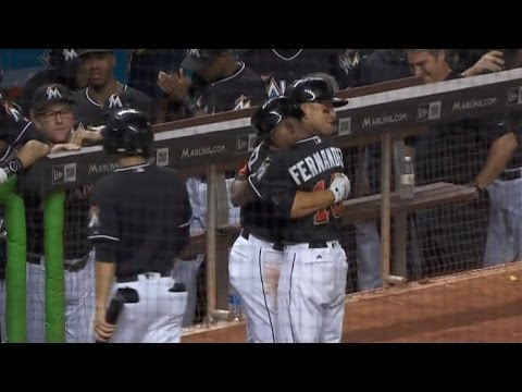 Friend of Jose Fernandez Burst Into Tears Hitting Home Run After Field Tribute