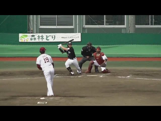 【ファーム】勝ち越しの一打!! マリーンズ・菅野剛士 しぶとくレフト前へと運ぶタイムリーヒット!!  2023年4月14日 東北楽天ゴールデンイーグルス 対 千葉ロッテマリーンズ