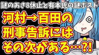【日本保守党】謎のあさ8休止と有本氏の謎ポスト＆河村→百田の刑事告訴には「その次」がある…?!