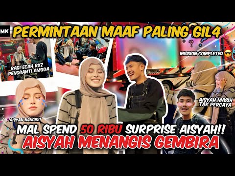  SUPRISE AISYAH ABESKAN 50K ‼️ AISYAH SAMPAI MENANGIS 
