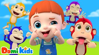 Download lagu Five Little Monkeys |  Domi Kids Songs & Nursery Rhymes | Educational Songs mp3