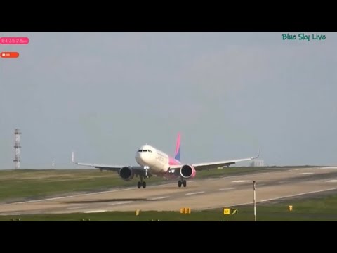 CRAZY GO AROUND. WIZZ A321Neo - LEEDS BRADFORD AIRPORT