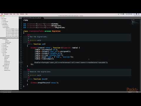 Laravel – Architect YouTube Like Platforms Vote Model and Migration | packtpub com