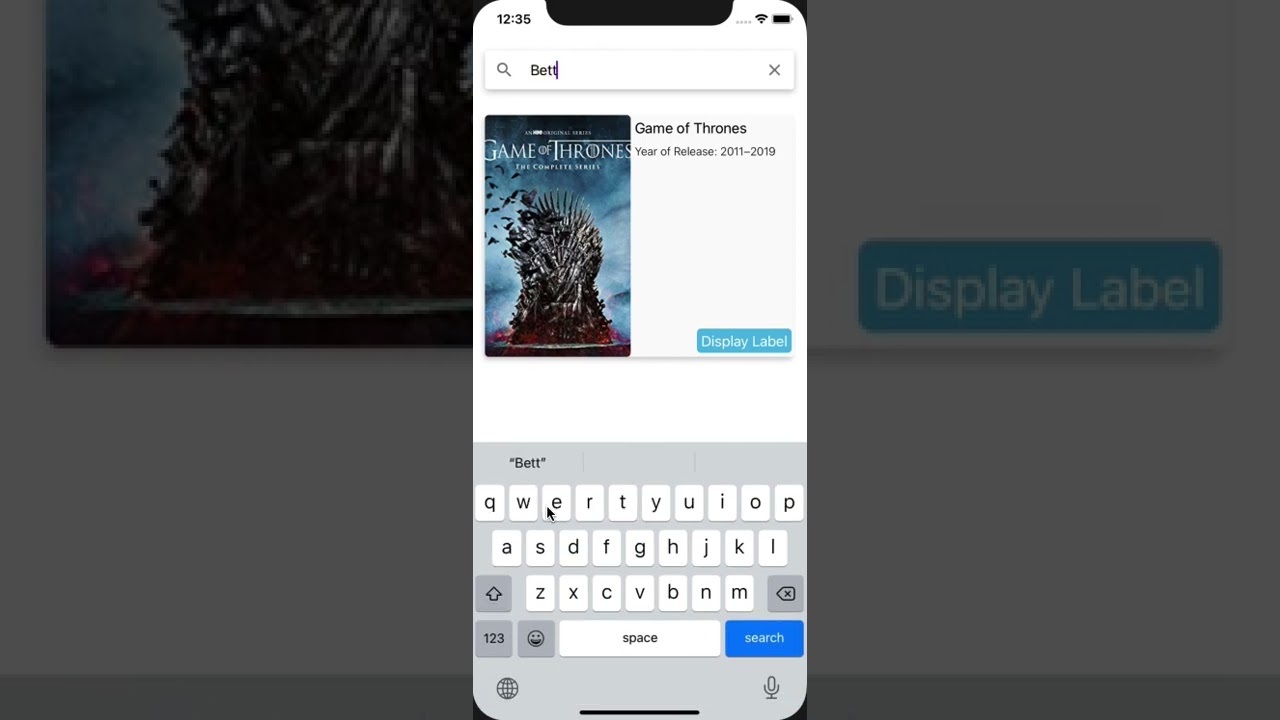 Demo Search movie using OMDb API & Expo React Native