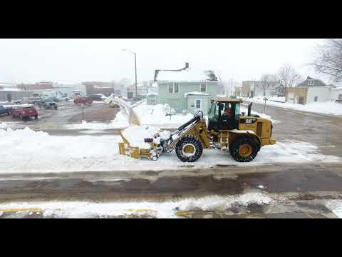 01 25 18 Downtown Fairmont MN Snow Removal After Winter Storm Jaxon  3