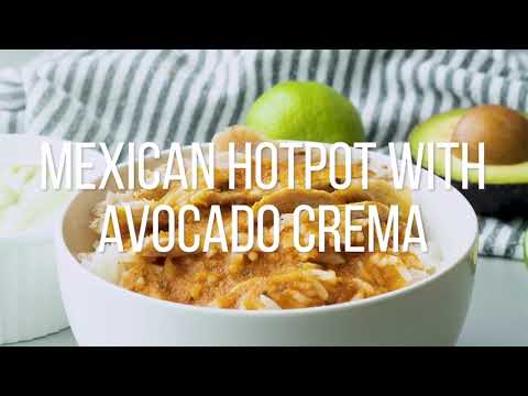 Mexican Chicken and Rice Hotpot Recipe with Avocado Crèma