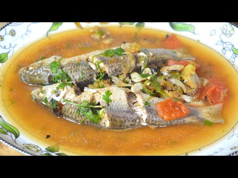 Healthy and Smoky Flavour Boiled Fish Recipe || Simple and Tasty Boiled Fish Recipe