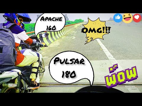 Tvs Apache 160 2v vs Bajaj Pulsar 180 | Strong Battle | Drag Race | Kon Kis per bhari