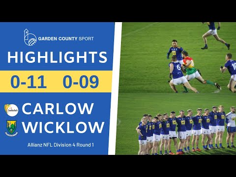 NFL Division 4 Round 1 - Carlow v Wicklow | Highlights