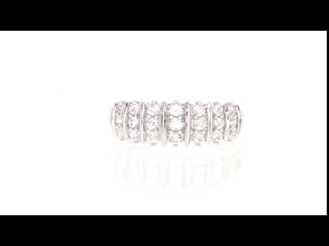 1/2 CTTW Genuine Diamond Fashion Band in Sterling Silver By DeCarat - Second Medium