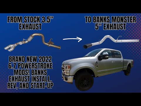 Banks 5" DPF back exhaust Install, Start Up, and Rev on a 2022 Platinum 6.7 Tremor!