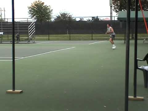 Adam Kennedy ripping forehands against Tursunov at the Boca Challenger 2004