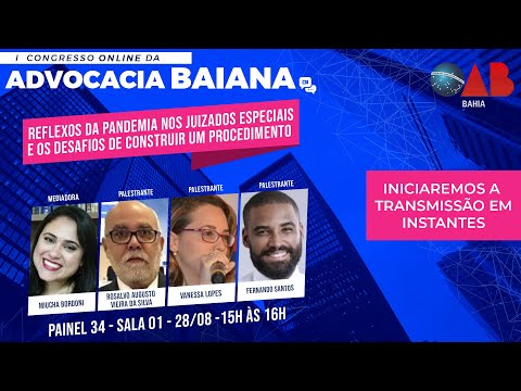 Painel 34 - REFLEXOS DA PANDEMIA NOS JUIZADOS ESPECIAIS E DESAFIOS DE UM PROCEDIMENTO EFETIVO
