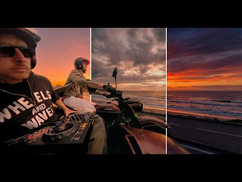 Sunset DJ set on a Ural Motorcycle | Aleksei Kalabin | Biarritz