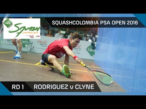 Squash: Rodriguez v Clyne - SquashColombia PSA Open 2016 - Rd 1 Highlights