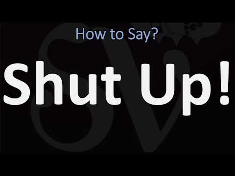 Part of a video titled How to Pronounce Shut Up? (2 WAYS!) British Vs US/American English ...