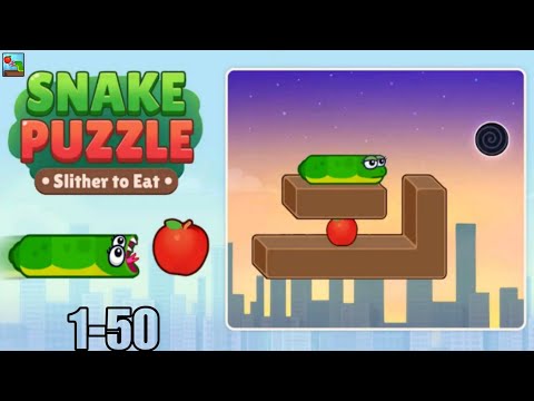 Snake Puzzle Slither To Eat All Levels 1-50 Walkthrough | Full Puzzle Game Solution