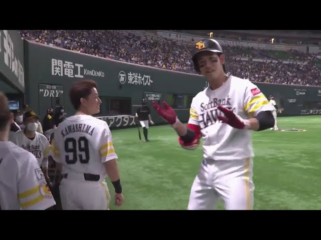 【5回裏】均衡を破る一発!! ホークス・栗原が先制のソロホームランを放つ!! 2020/10/28 H-M