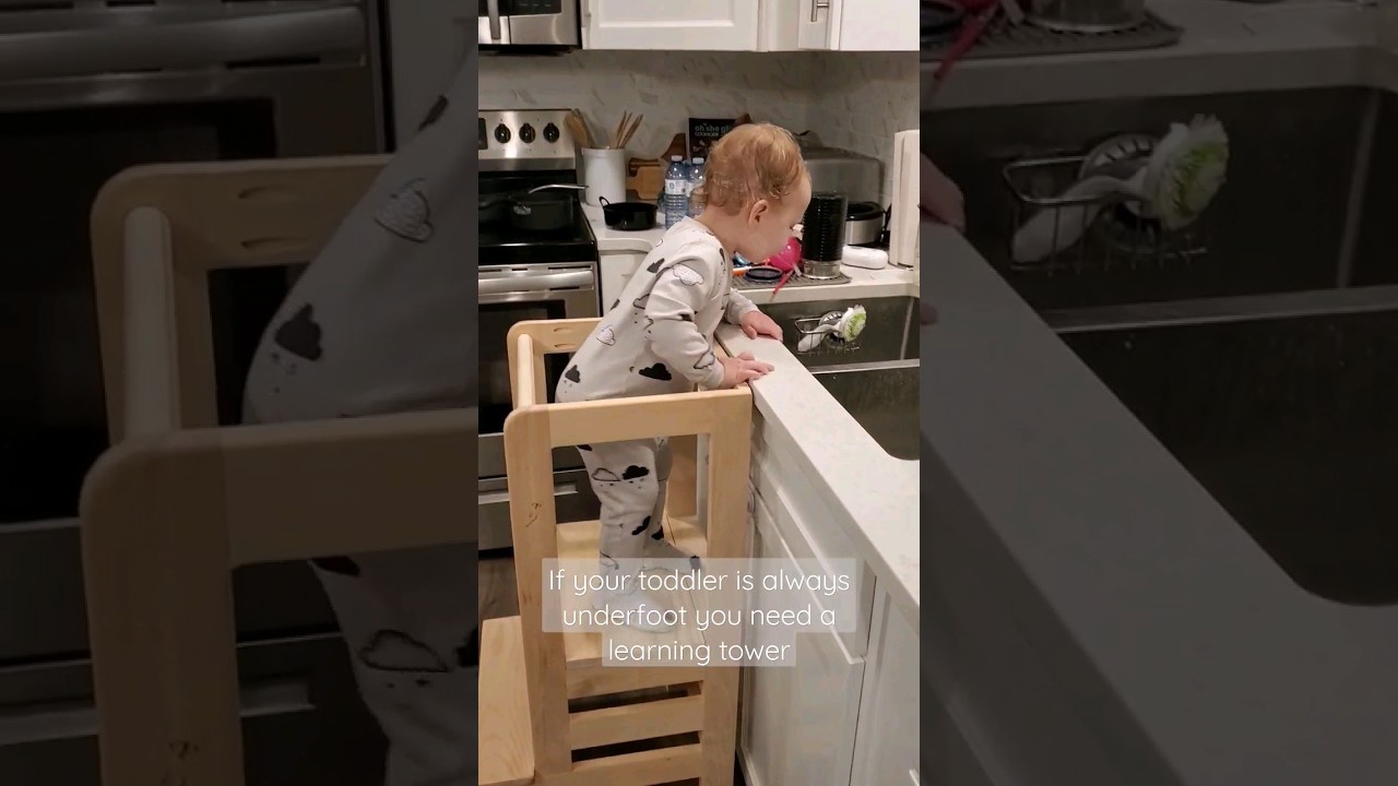 This toddler learning tower has saved my sanity and my back 😂