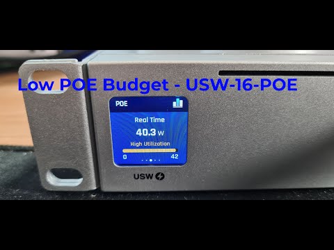 Unifi USW 16 POE  - Low POE Budget caution