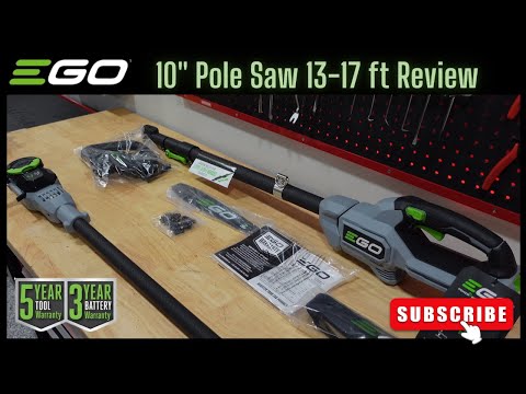 EGO  Pole Saw 10 inch Carbon Fiber Adjustable 13-17ft Review Saw PS1000 #lowesfinds #lowespartner