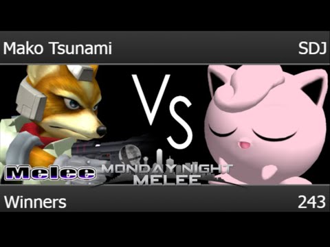 MNM 243 - Mako Tsunami (Fox) vs SDJ (Jigglypuff) Winners - Melee