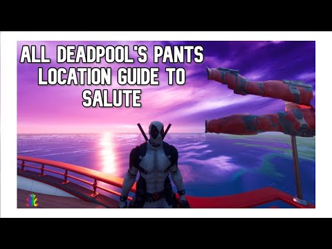Where to find All Deadpool's Pants Location Guide to Salute (X-FORCE) - FORTNITE Marvel Series