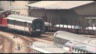 preview picture of video 'Industriewerk Olten Bahnwerk SBB Modernisierung EuroCity'