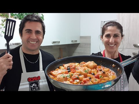 Baccalà in umido con patate e olive - Ricetta