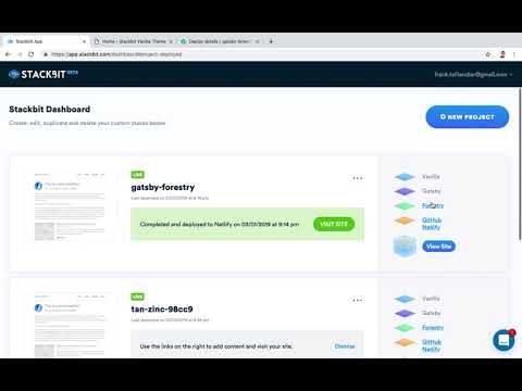 Deploy a Gatsby site on Netlify, edit it in Forestry in minutes with Stackbit