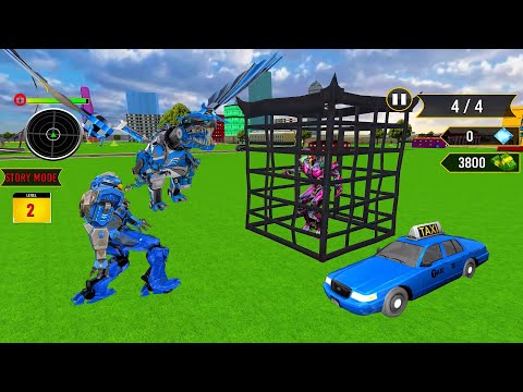 Flying Dinosaur Taxi Robot Car Transform Games % Khủng Long Bay Robot Biến Hình Taxi % android game