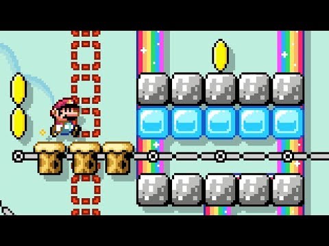 Super Mario Maker 2 🔧 Rainbow Ride Big House in the sky 🔧 by KING SMOKE