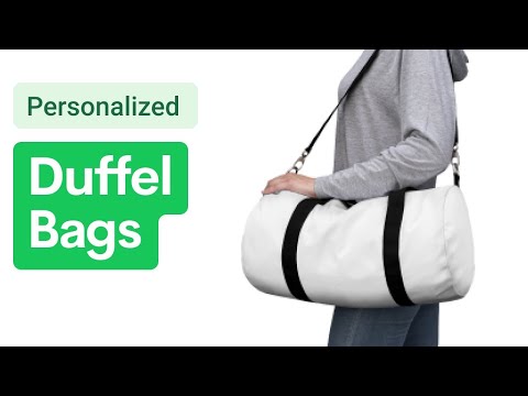 Custom duffle bags in 2 sizes