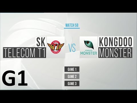 SKT vs KDM Game 1 Highlights - 2017 LCK SPRING SPLIT