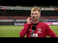 Jonas Arweiler van Almere City FC kijkt terug op de wedstrijd tegen Excelsior