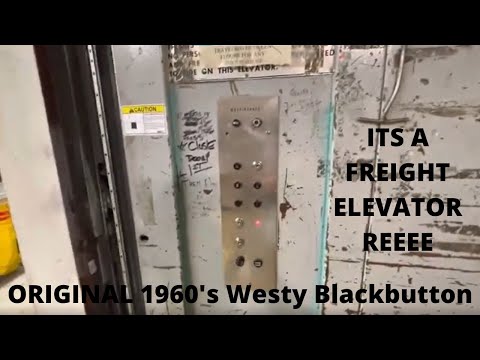 ORIGINAL 1960's Westinghouse Blackbutton Traction Freight Elevator at Macy's Tacoma Mall Tacoma WA