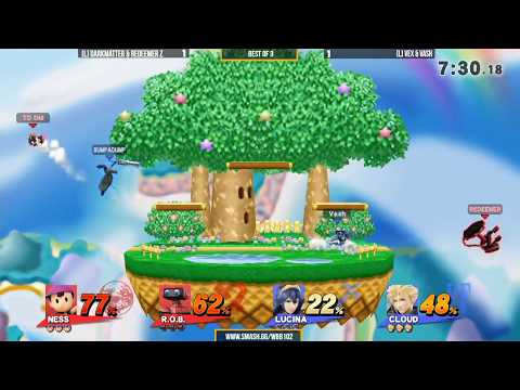 WBB #102 | Redeemer Z & TD DarkMatter vs Vash & Vex Kasrani - Grand Finals - Smash 4 Doubles