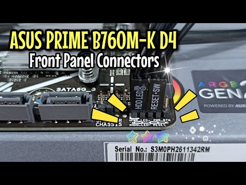 ASUS PRIME B760M-K D4 Motherboard FRONT Panel Connectors