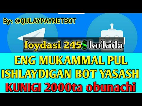 Telegramda bot ochish TELEGRAMDA BOT YARATISH va uni boshqarish #ROBOT #BOT #TELEGRAM