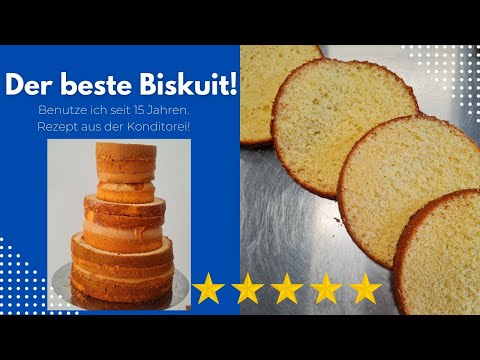 DER BESTE BISKUIT - Biskuitboden Rezept aus der Konditorei - Tortenboden backen - Tipps und Tricks