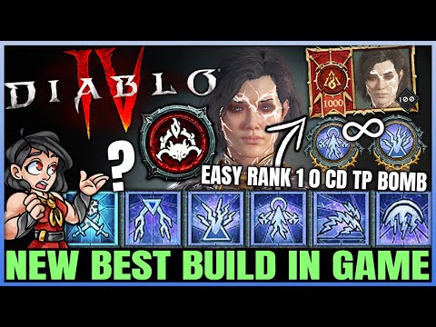 Diablo 4 - New Best TRILLION DAMAGE FASTEST Gauntlet Sorcerer Build - New OP Teleport Combo - Guide!