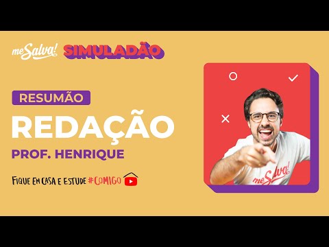 📙 RESUMÃO DE REDAÇÃO: Simuladão ENEM 2020 GRÁTIS #FiqueEmCasa e Estude #Comigo