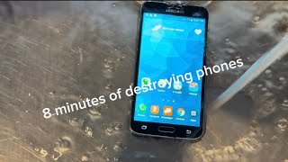 8 minutes of breaking drop testing water, testing phones