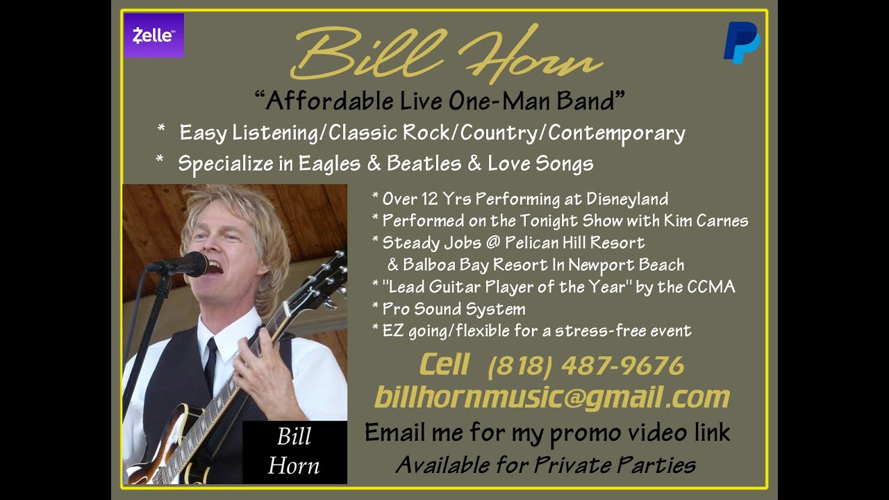 Promotional video thumbnail 4 for Bill Horn Music