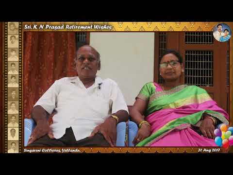 Smt & Sri K Srihari : KNP Retierment Wishes